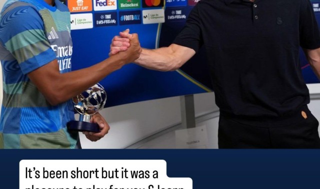 姆巴佩告别阿隆索：虽然时间很短，但很荣幸能为你效力